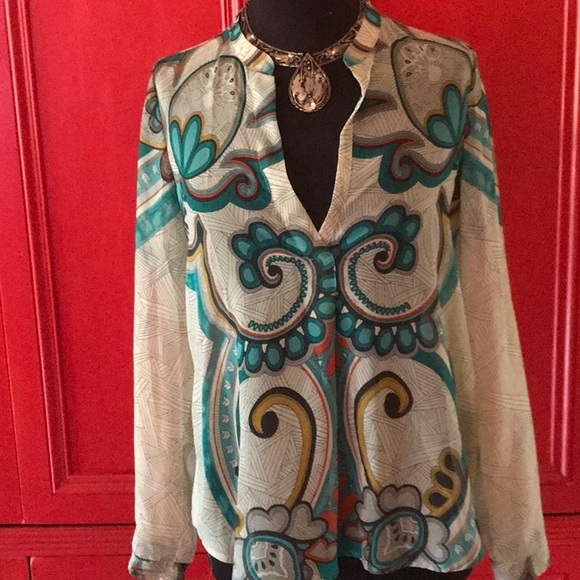 Anthropology Konrad and Joseph Dapple Sea top - Picture 1 of 7